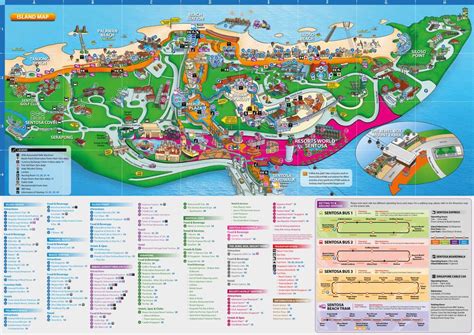 Sentosa attractions map - Sentosa map attractions (Republic of Singapore)