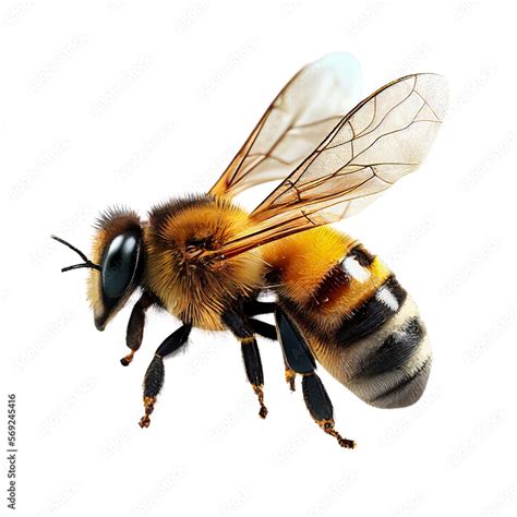 honey bee walking isolated on transparent background cutout Stock Photo | Adobe Stock