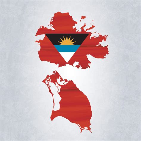 Antigua and Barbuda map with flag 4266777 Vector Art at Vecteezy