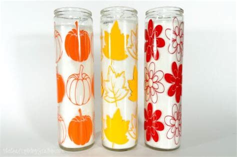 Fall Pillar Candles with Free SVG Bundle - The Crafty Blog Stalker