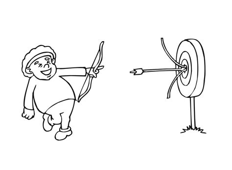Bow And Arrows Coloring Page - Free Printable Coloring Pages for Kids