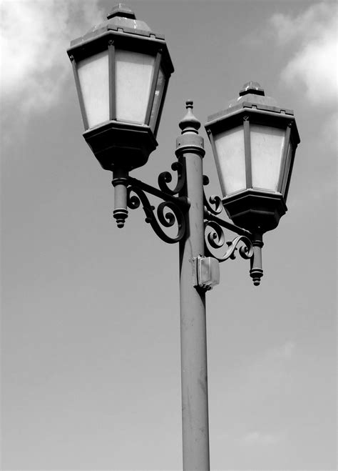 Free Images : black and white, vintage, antique, retro, old, street light, lamp post, lighting ...