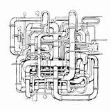 Download Intricate Plumbing System Drawing Coloring pages Online  sketch template