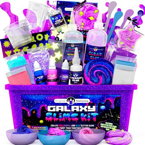 Original Stationery Kit Galaxy Slime per Bambini con Colla e Stelle ...