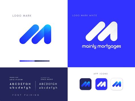 M modern letter logo design concept - Logo Design Branding | Branding ...