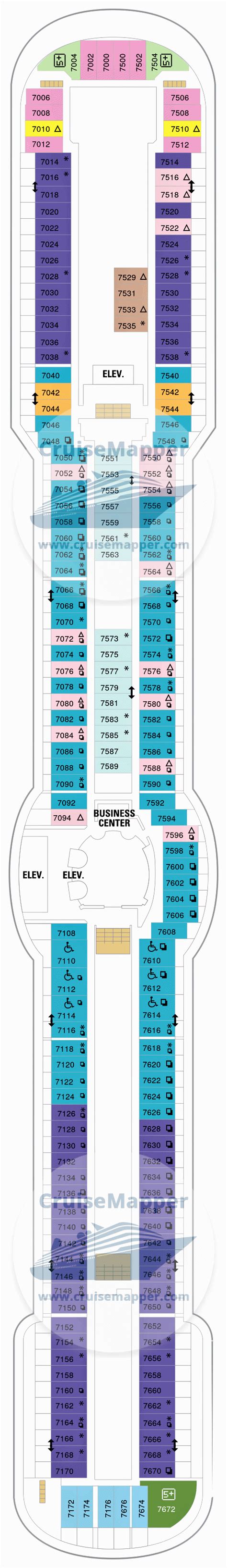 Jewel Of The Seas deck 7 plan | CruiseMapper