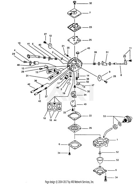 Walbro Carburetor HD-30-1 Parts Diagram for HD-30-1 PARTS LIST