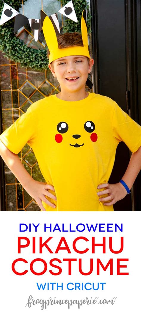 DIY Pikachu Costume for a Pokemon Halloween with Cricut