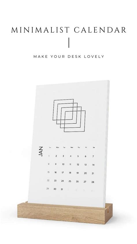 Minimalist Desk Calendar | Office Decor | Cubicle Decor | Minimalist ...