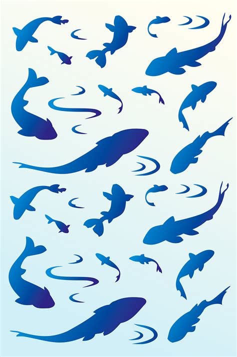 Small Fish Silhouettes Stencil - Henny Donovan Motif