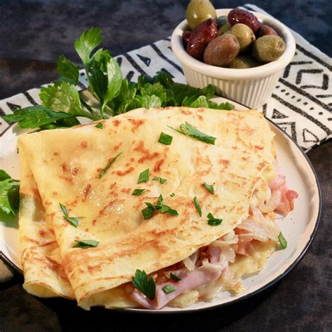 Ham and Cheese Crêpes | Recipe | Dinner crepes, Crepe recipes, Ham and cheese crepes