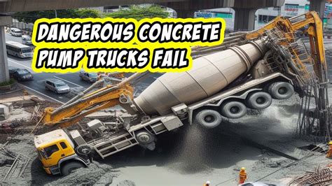 Dangerous Concrete Pump Trucks Fail At Work #truck #excavator #heavyequipment - YouTube