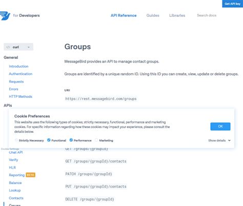 Messagebird Groups API (Overview, SDK Documentation & Alternatives) | RapidAPI