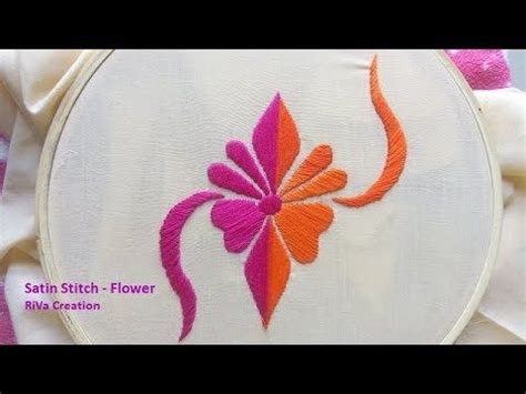 Satin Stitch Flower Design (Gujarati)