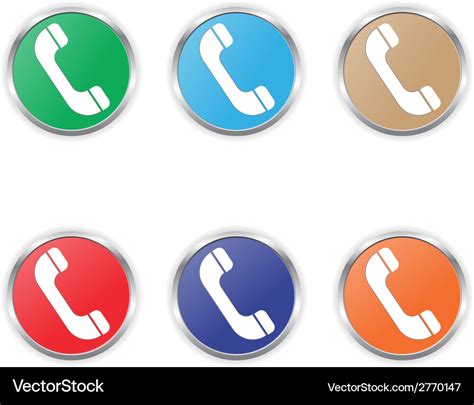 Phone icon color set Royalty Free Vector Image