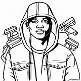 Hood Swag Gangsta Coloring Page 31413 24831 sketch template