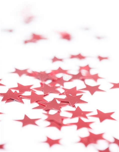 Red Stars Decoration on White Background Stock Image - Image of ...