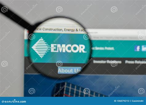 Milan, Italy - August 10, 2017: EMCOR Group Logo on the Website ...