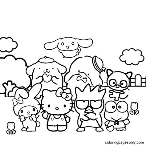 Sanrio Characters Coloring Pages Printable for Free Download