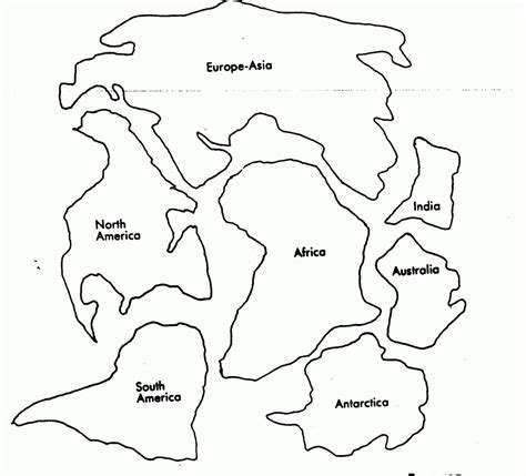 Continental Drift Puzzle Worksheets