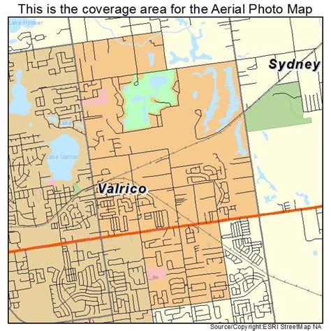 Aerial Photography Map of Valrico, FL Florida