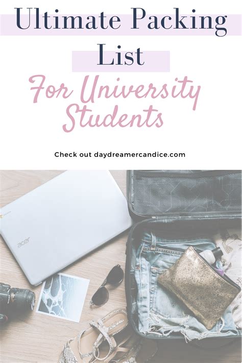 The Ultimate Packing List For University Students – Daydreamercandice