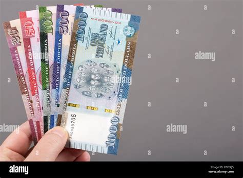 Liberian dollar - new series of banknotes on a gray background Stock ...