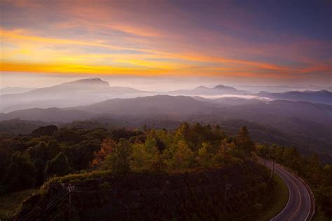 Silhouette Sunrise over Doi Inthanon National park at Chiang Mai Province, Thailand 11039348 ...