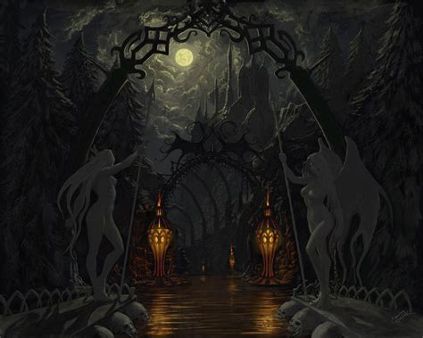 The Gates of Night by *Xeeming on deviantART | Art, Animation art, Dark art