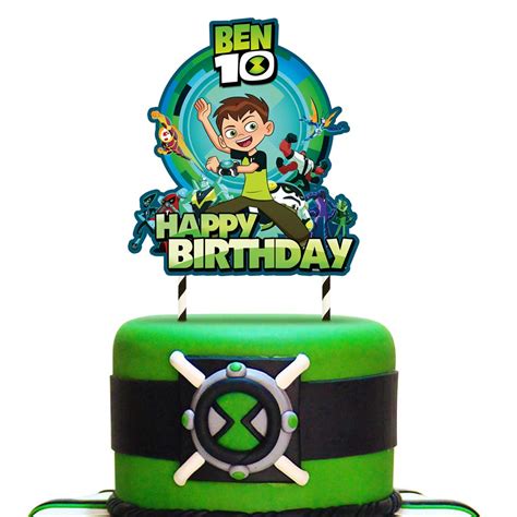 Buy Decorations for Ben 10 Cake Topper Birthday Party Topper for ...