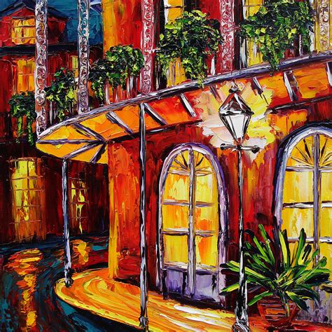 New Orleans Original Oil Painting French Quarter Glow Painting by Beata ...