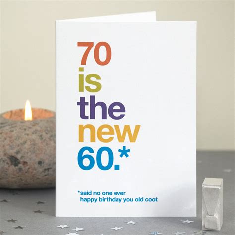 Funny 70th Birthday Card 70 Card Sarcastic 70th Birthday