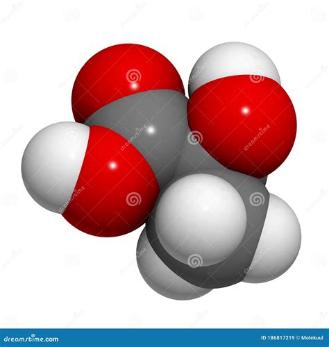 Lactic Acid. AHA Alphahydroxy Acid. Structural Chemical Formula And ...