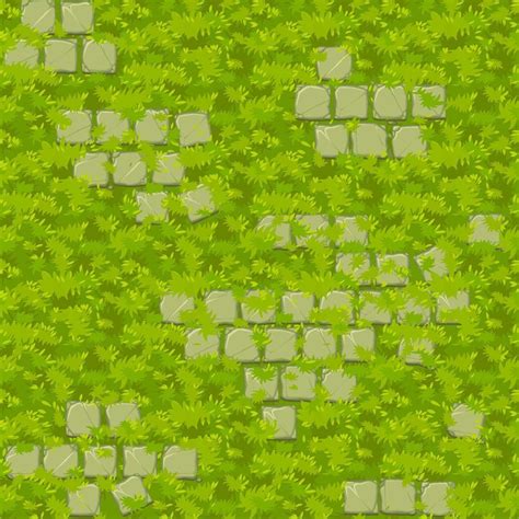 Seamless green grass texture with old stone tiles. 12716469 Vector Art at Vecteezy