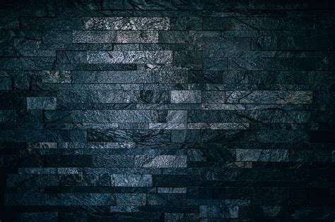 1600x900px | free download | HD wallpaper: dark, wall, black, texture, lines, brick, interier ...