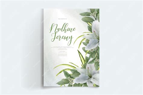 Premium Vector | Watercolor floral invitation