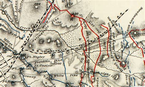 Nashville, Tennessee Union Defenses Battle Map – Battle Archives