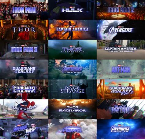 All 21 MCU movies logos from Marvel Films, Marvel N Dc, Captain Marvel, Marvel Avengers ...