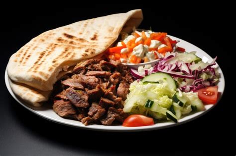 Premium AI Image | Doner plate with salad