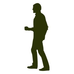 Walking people silhouettes set - Vector download