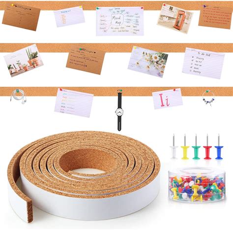 Amazon.com : Uanchu Cork Strips Bulletin Bar Strips Pin Board Bar ...