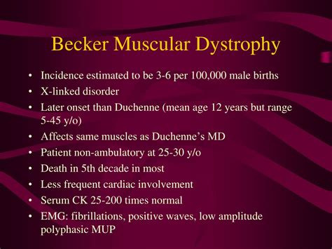 Becker Muscular Dystrophy Facts at Francisco Leek blog