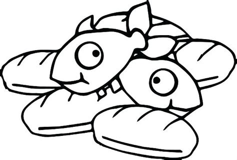 Loaves And Fishes Coloring Page at GetColorings.com | Free printable ...