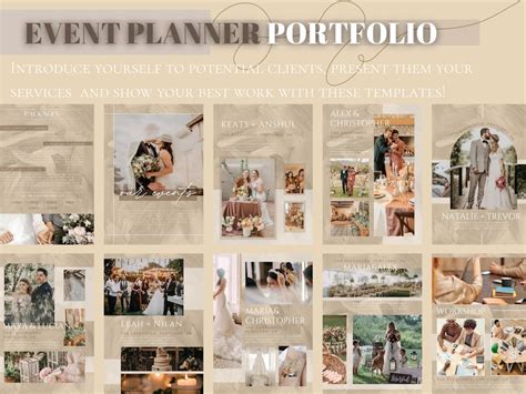 Printable EVENT PLANNER Portfolio Templates/ About the Planner/ Wedding Services, Packages ...