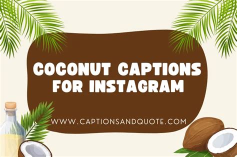 Best Coconut Captions And Quotes For Instagram In 2024