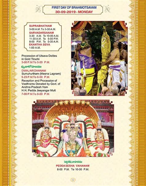 2019 Tirumala Annual Brahmotsavam Full Schedule and Invitation, TTD ...