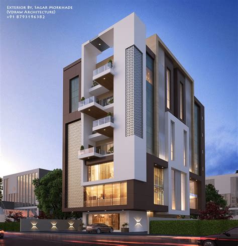 Exterior By, Sagar Morkhade (Vdraw Architecture) +91 8793196382 | Facade design, Facade ...