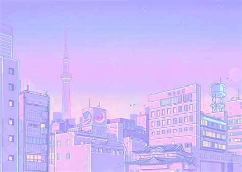 'Sailor City' Poster by Elora Pautrat | Displate in 2021 | Anime scenery wallpaper, Aesthetic ...