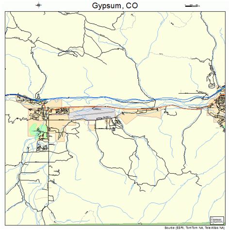 Gypsum Colorado Street Map 0833695