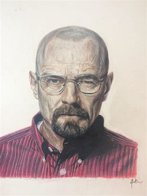 My drawing of Heisenberg I did in 2016 : r/drawing